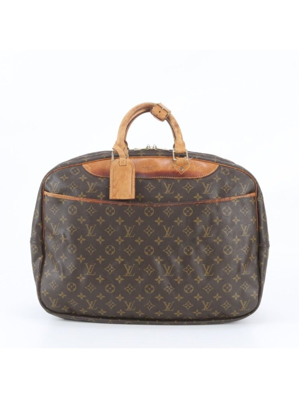 Louis Vuitton Monogram Alize Leather Boston Bag Tote Carry